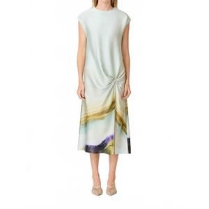 NEW CURAAE willow satin midi dress in mint